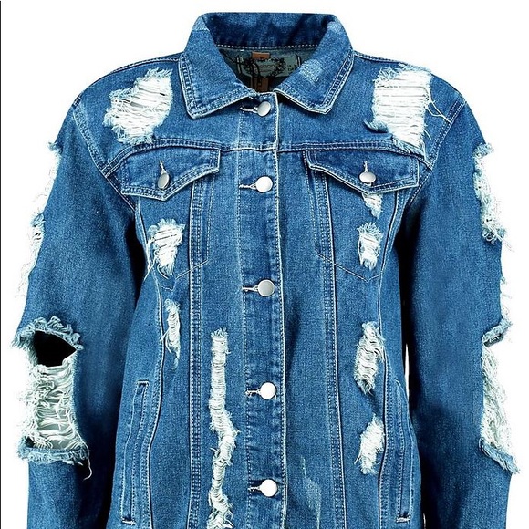 Distressed Denim Jacket - Picture 3 of 4